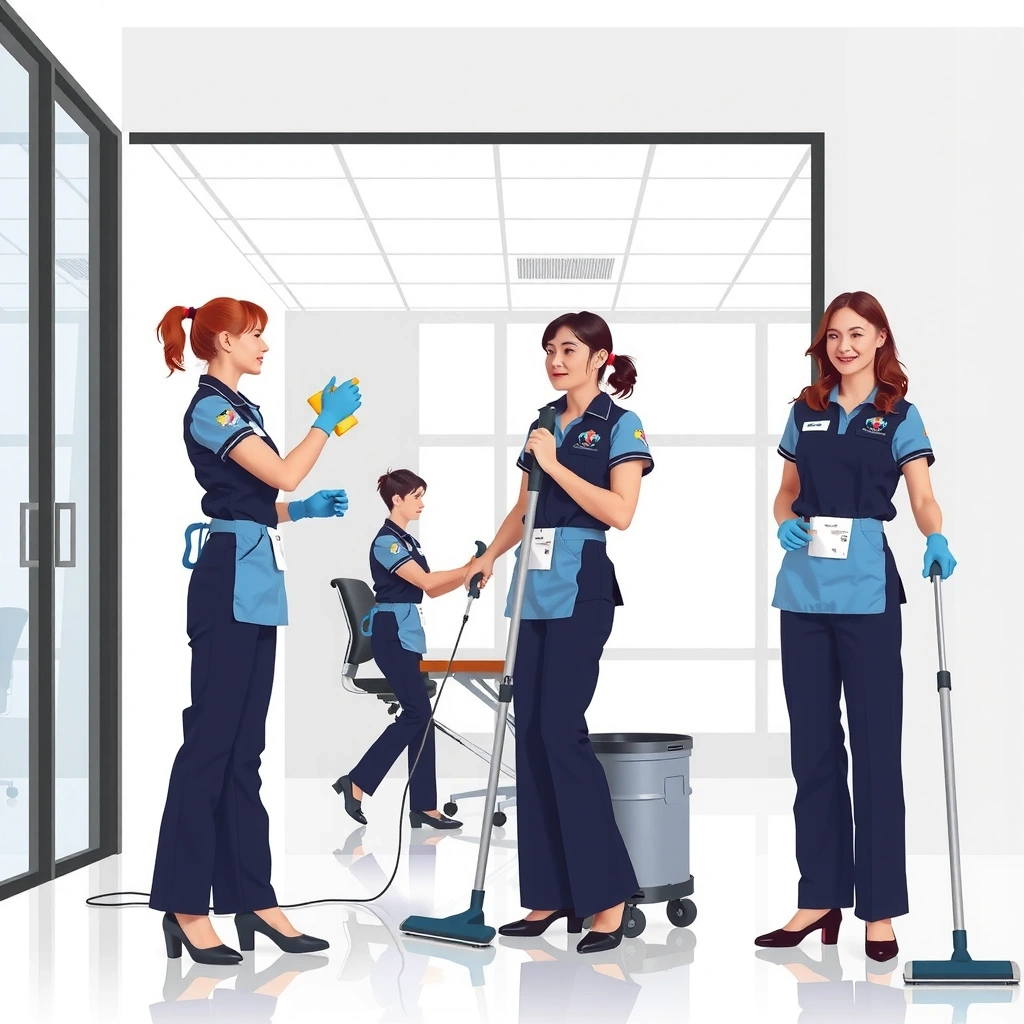 Echipa CleanServicePro la lucru